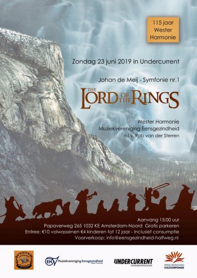 poster Lord of the Rings Westerharmonie concert 2019